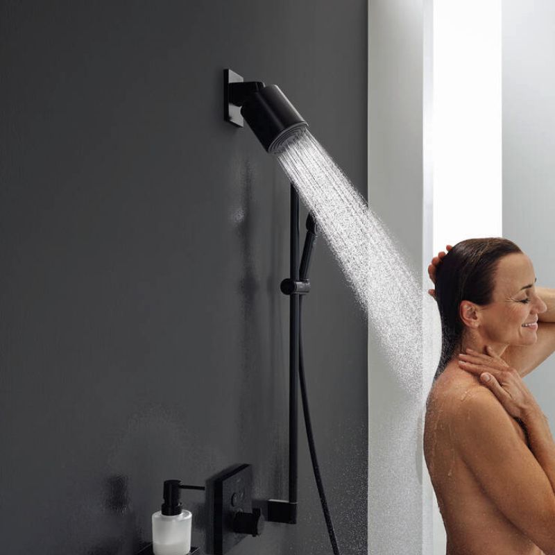 Hansgrohe Pulsify S Overhead Shower 105 1jet In Matt Black Bathrooms