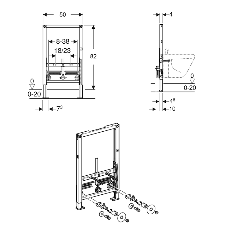 Geberit Duofix Bidet Frame