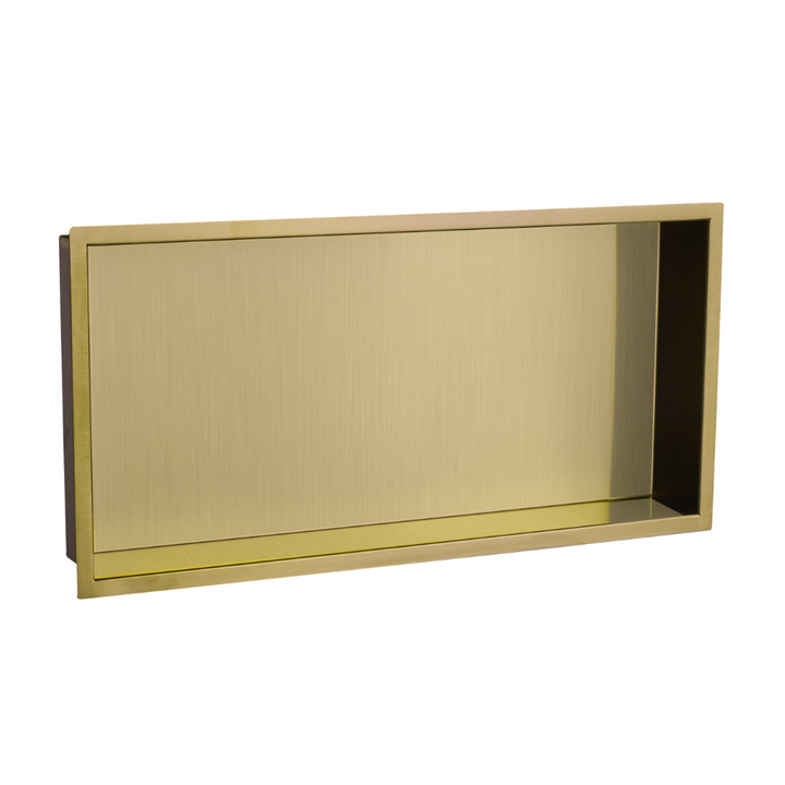 JTP Vos Shower Niche In Brushed Brass