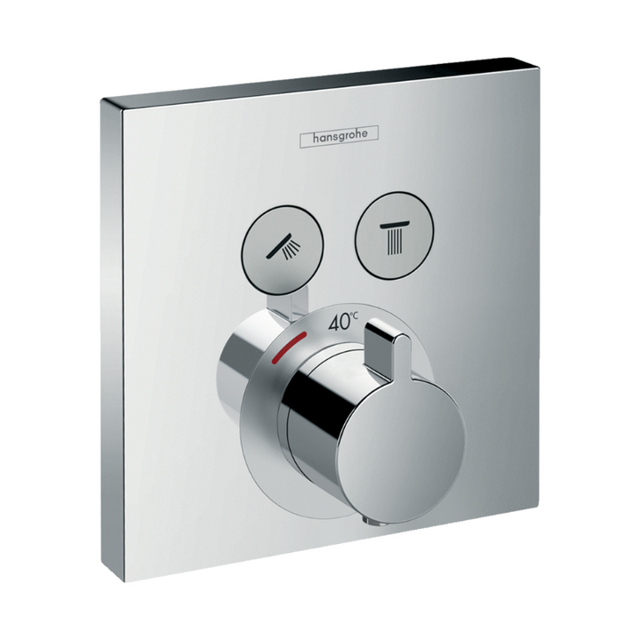 Hansgrohe ShowerSelect Square Thermostatic Mixer 2 Outlet