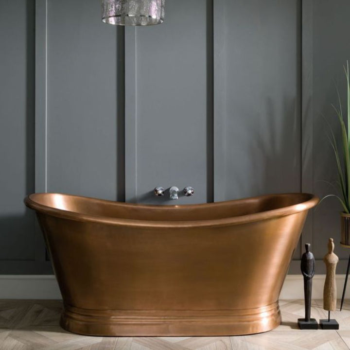 BC Designs Antique Copper Freestanding Boat Bath