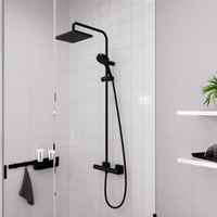 Hansgrohe Vernis Shape Showerpipe 230 1Jet EcoSmart With Thermostat In Black