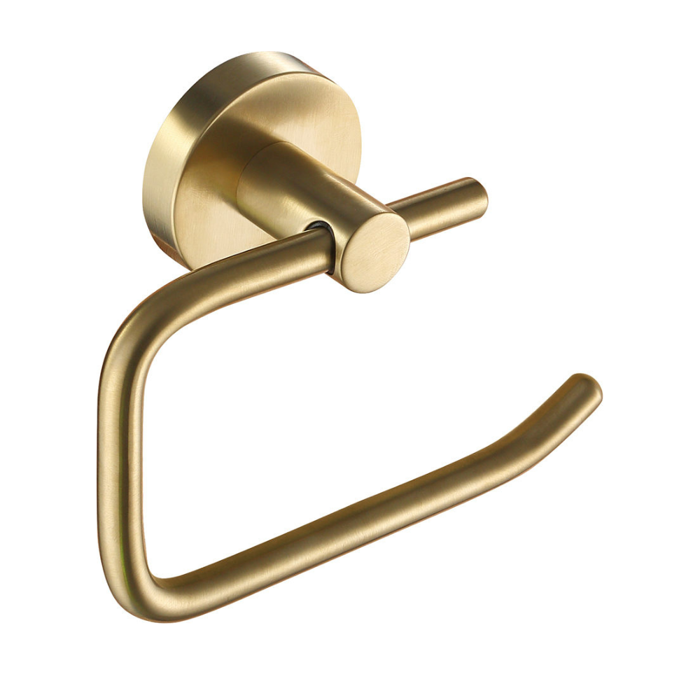 JTP Vos Toilet Roll Holder In Brushed Brass