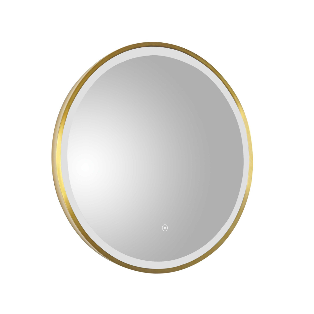 JTP Vos LED Bathroom Mirror In Brushed Brass