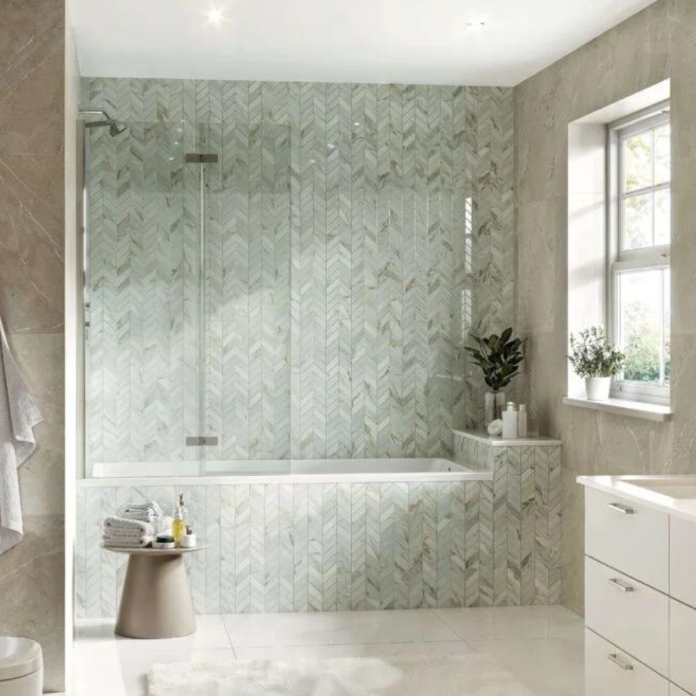 Matki Eleganza Inward Opening Two Panel Bath Screen