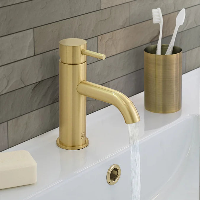 JTP Vos Single Lever Basin Mixer In Brushed Brass