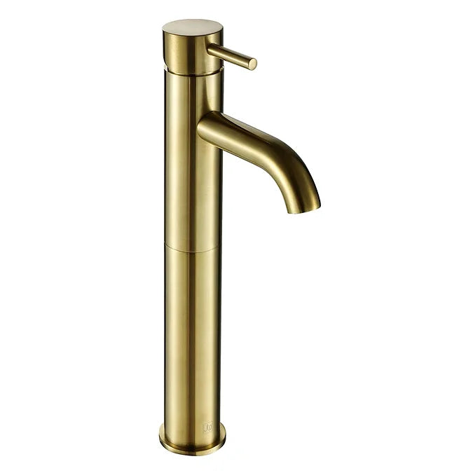 JTP Vos Single Lever Tall Basin Mixer In Brushed Brass