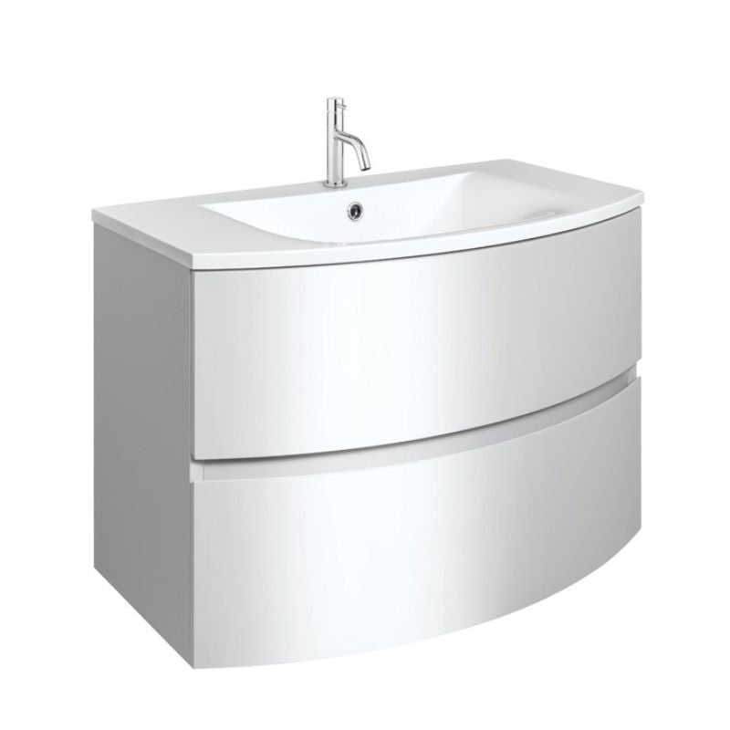 Crosswater Svelte 800mm Vanity Unit & Cast Mineral Marble Basin