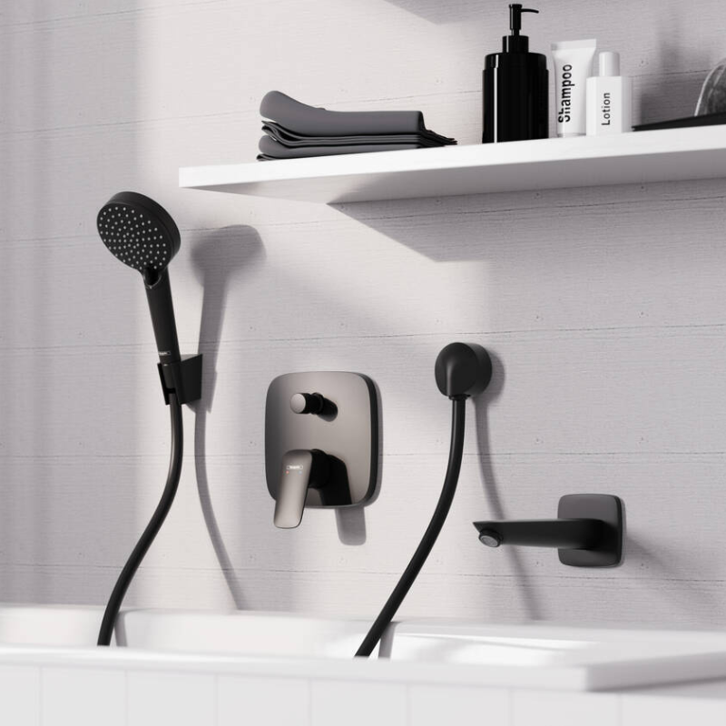 Hansgrohe Vernis Blend Hand Shower 100 Vario In Matt Black