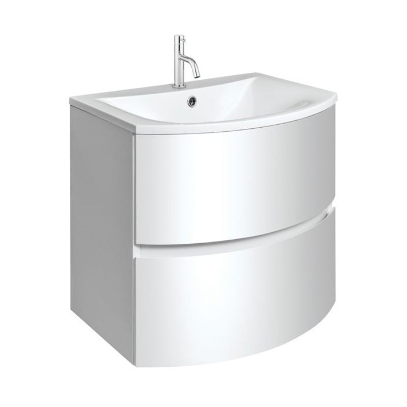 Crosswater Svelte 600mm Vanity Unit & Cast Mineral Marble Basin