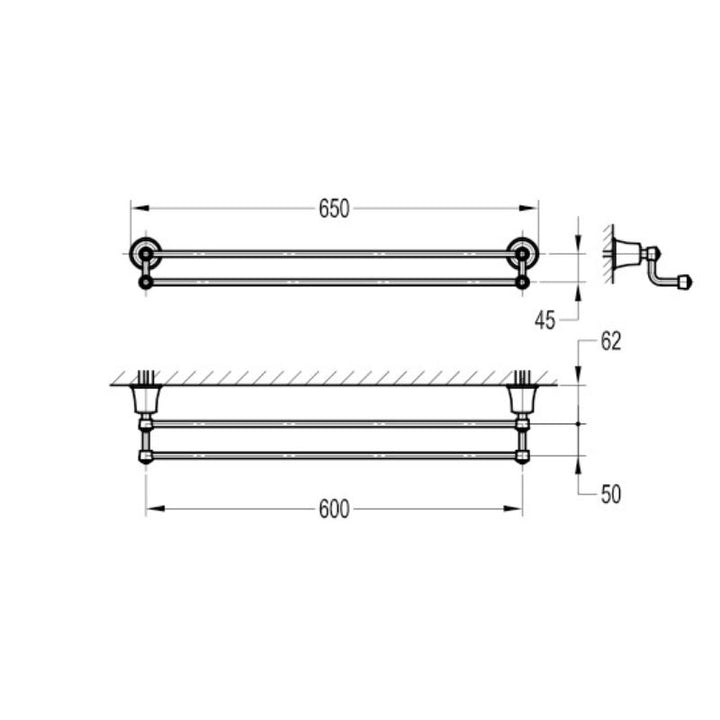 Flova Liberty Double Towel Bar