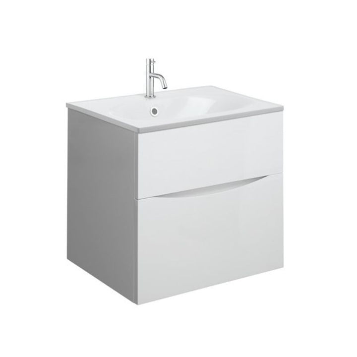 Crosswater Glide II 500mm Vanity Unit With Cast Mineral Marble Basin