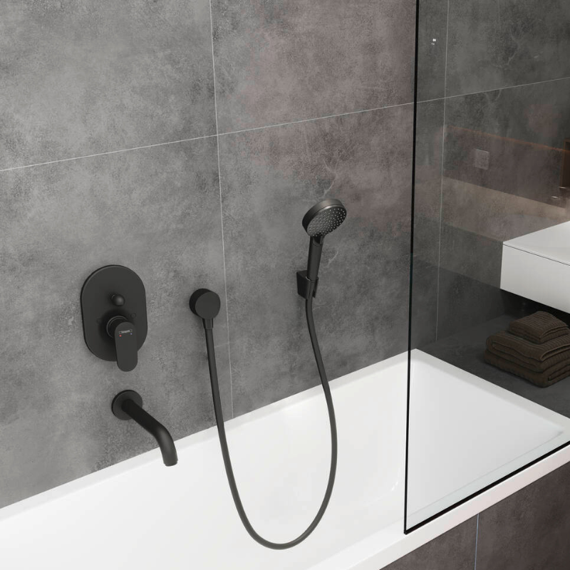 Hansgrohe Vernis Blend Hand Shower 100 Vario In Matt Black