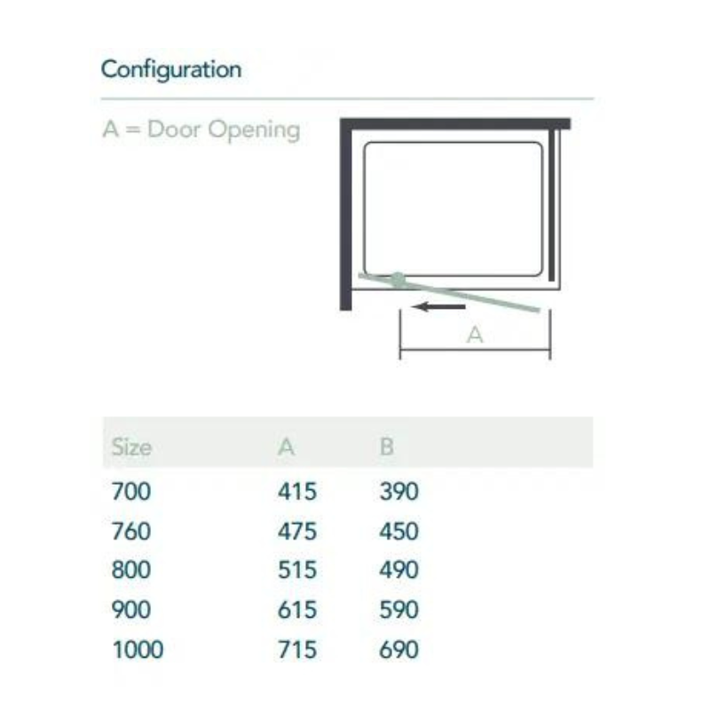 Ionic By Merlyn Express 6mm Pivot Door & Side Panel