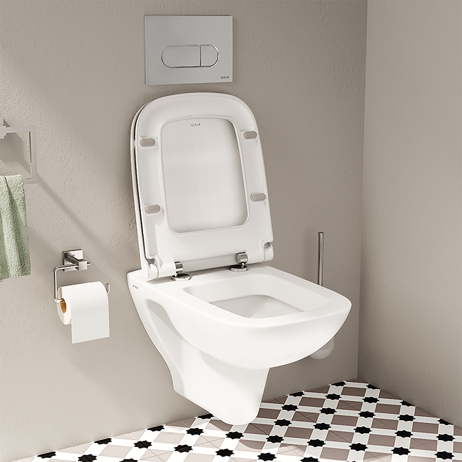 VitrA S20 Wall Hung Short Projection Toilet & Soft Close Seat ...