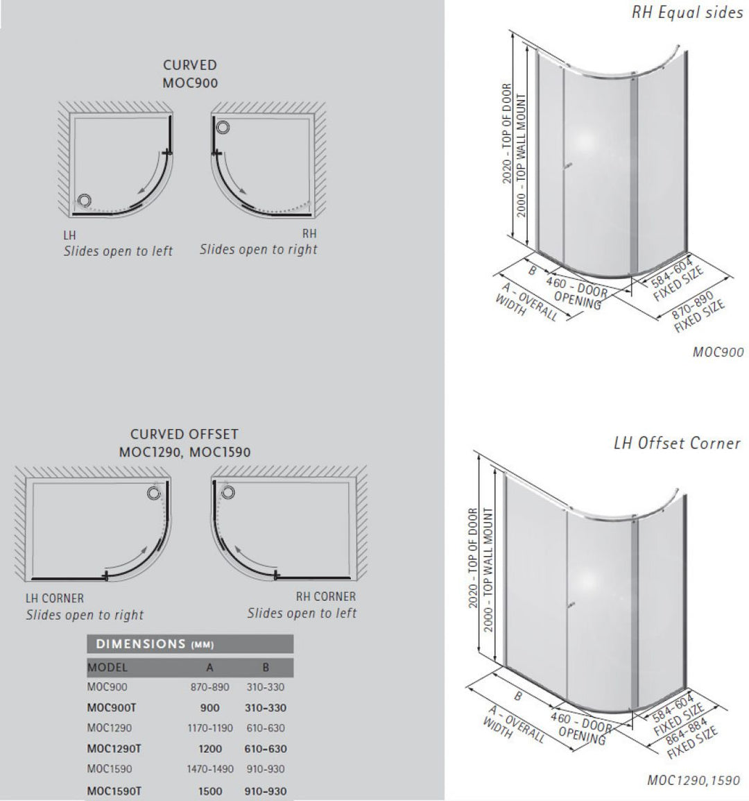 Matki ONE Curved Corner Shower Enclosure