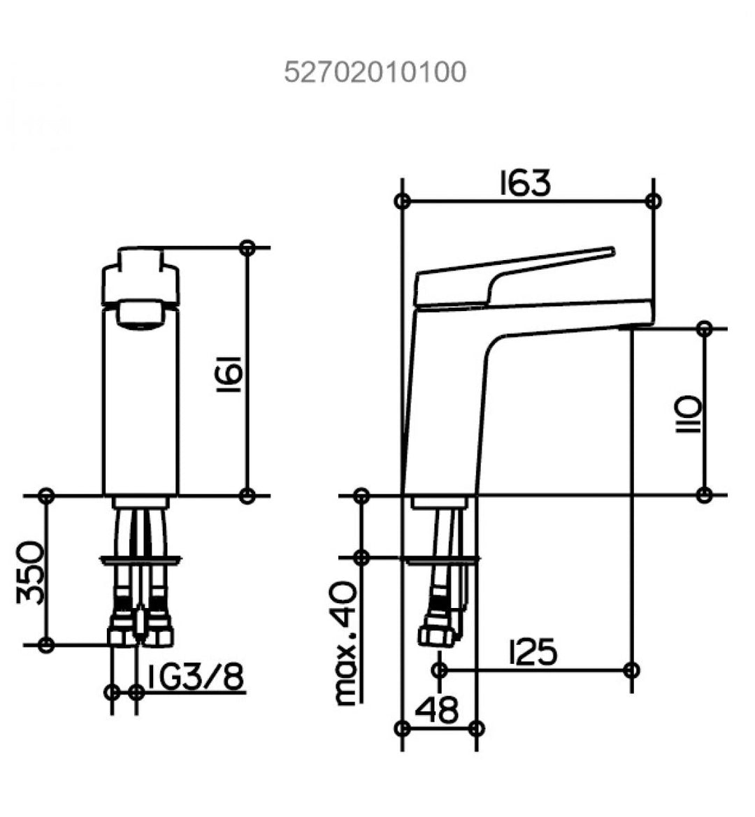 Keuco Moll Single Lever Basin Mixer 110