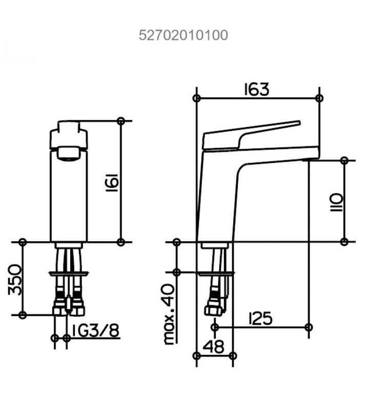 Keuco Moll Single Lever Basin Mixer 110