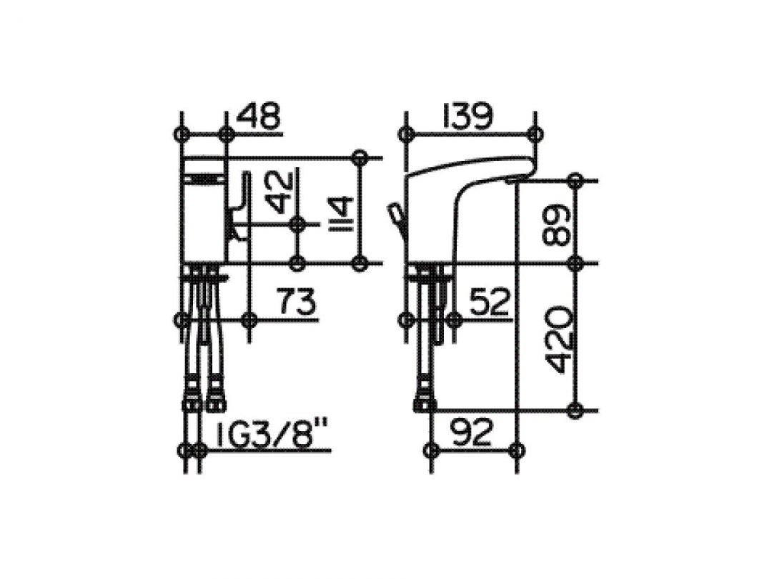 Keuco Elegance Single Lever Basin Mixer 90