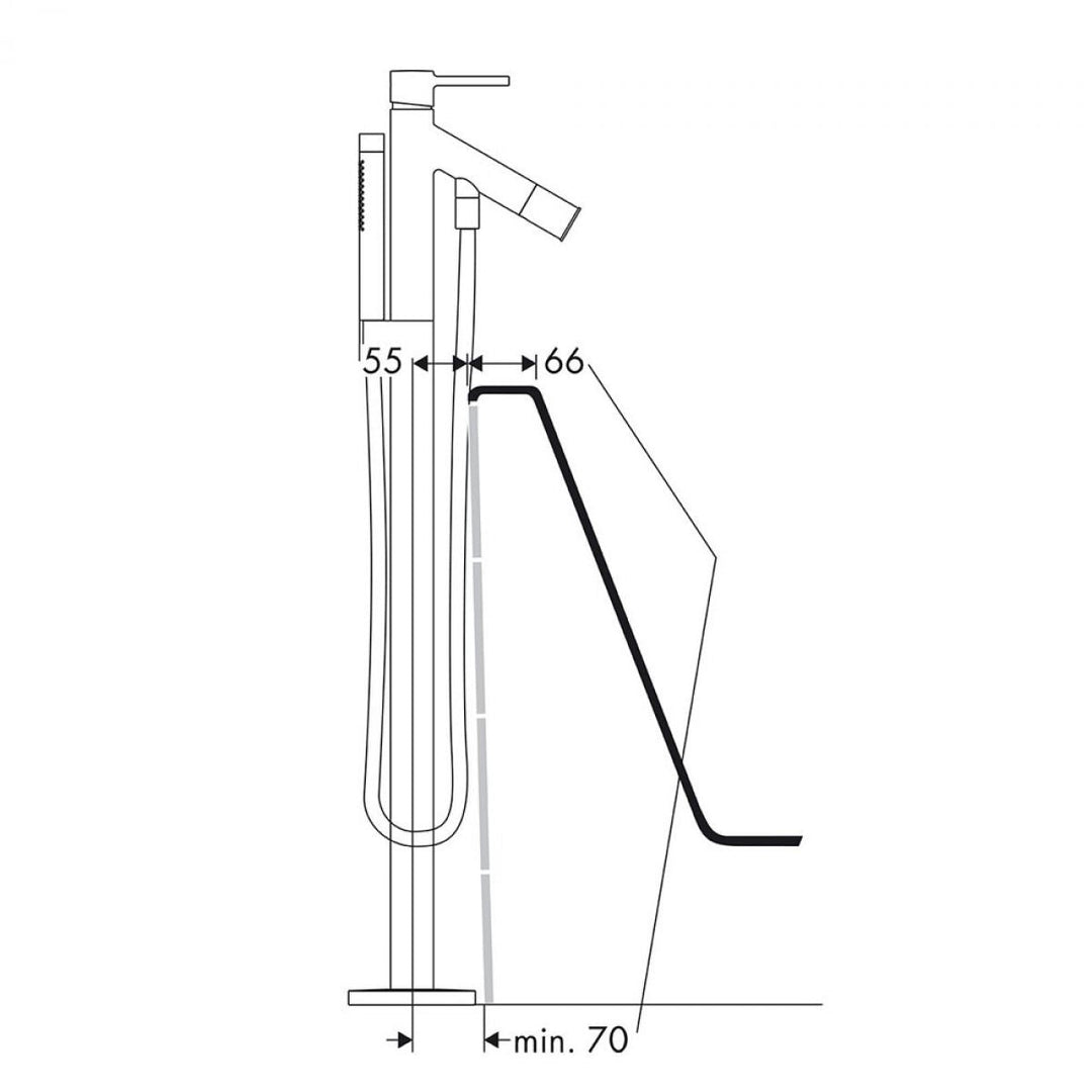 AXOR Starck Floor Standing Bath Shower Mixer Set