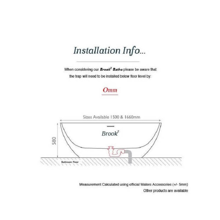 Waters I-Line Brook2 Freestanding Bath