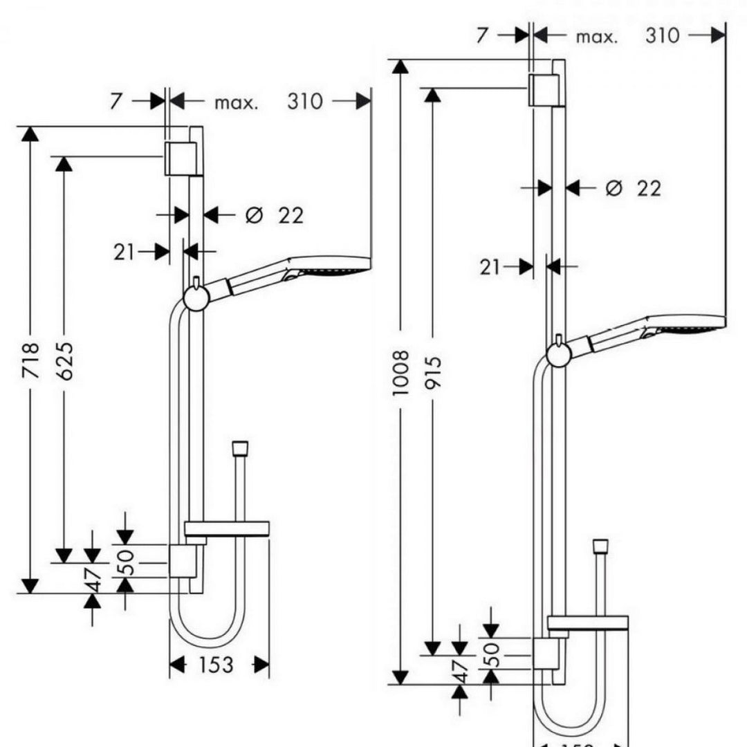 Hansgrohe Raindance Select S 125 Unica S Puro Shower Set