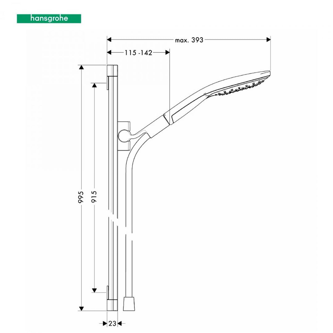 Hansgrohe Raindance Select S 150 Unica Shower Set 900mm