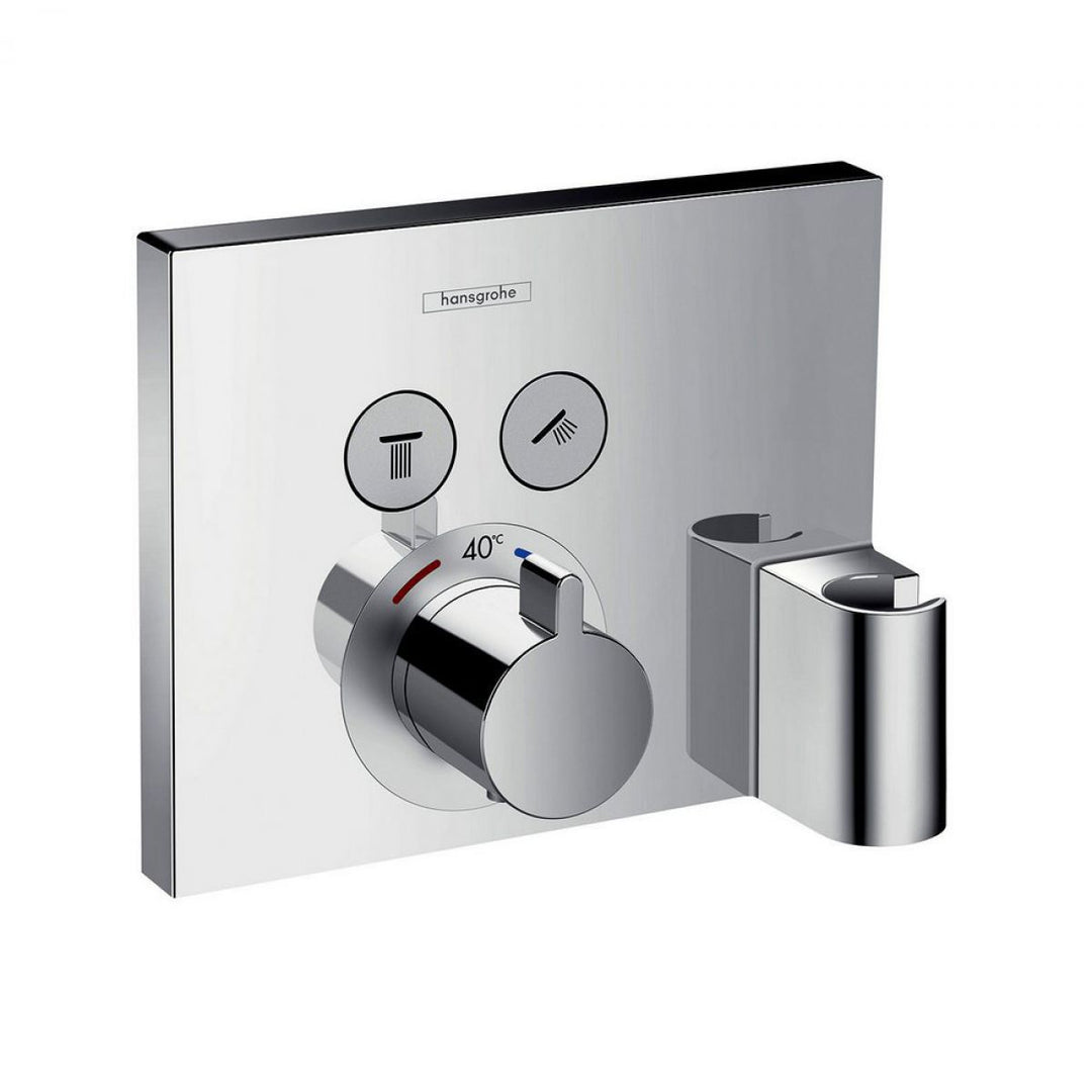 Hansgrohe ShowerSelect 2 Outlet Thermostatic Mixer With Shower Support