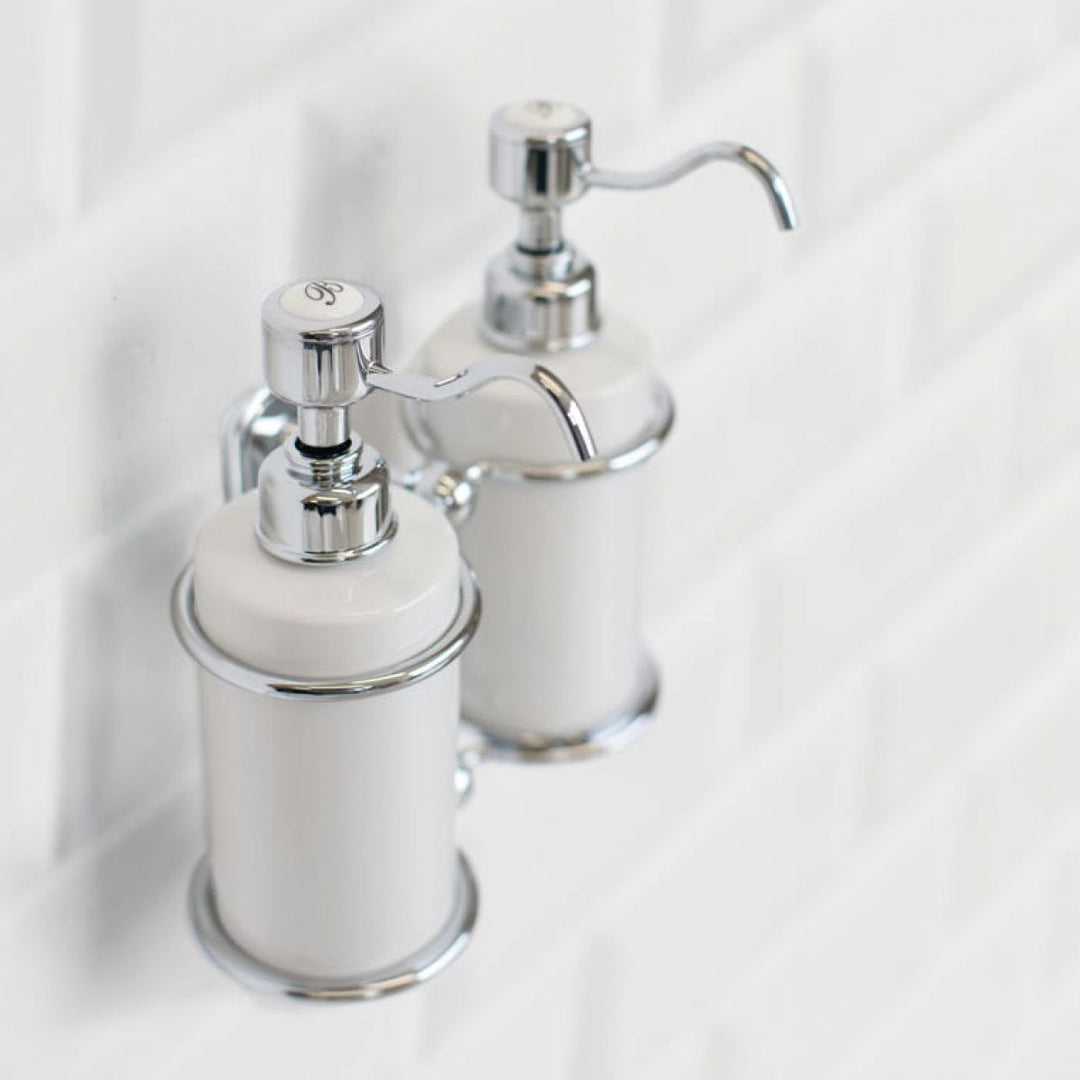 Burlington Double Liquid Soap Dispenser Wall Mounted