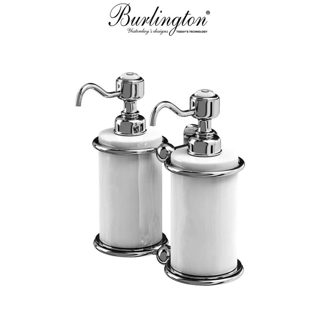 Burlington Double Liquid Soap Dispenser Wall Mounted