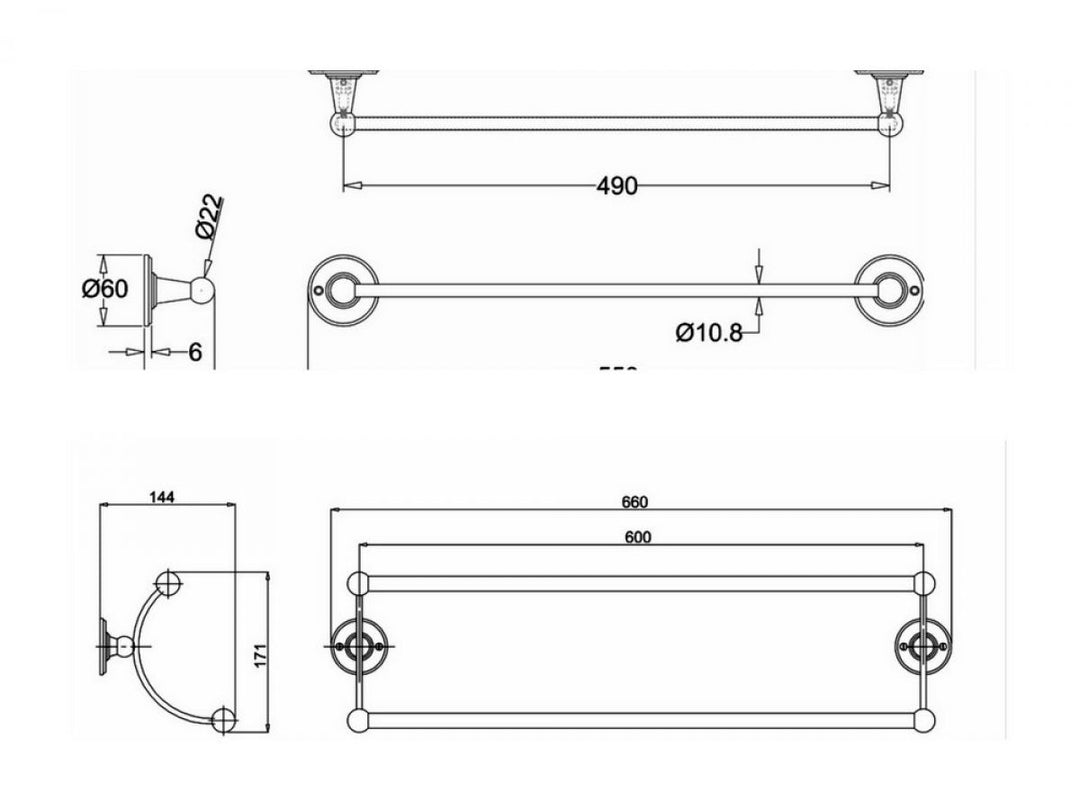 Burlington Traditional Towel Rail