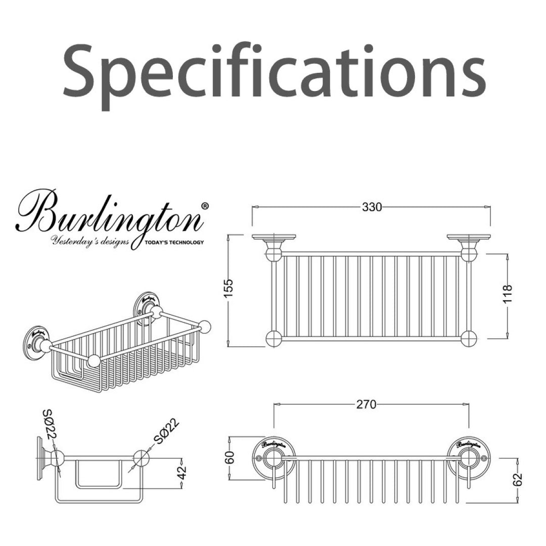 Burlington Traditional Deep Soap Basket