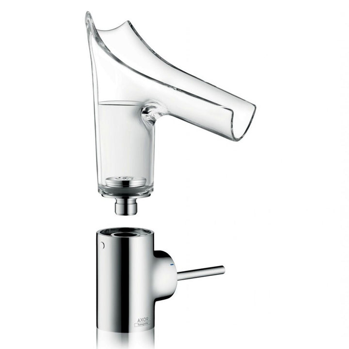 AXOR Starck V Single Lever Basin Mixer 140 With Glass Spout