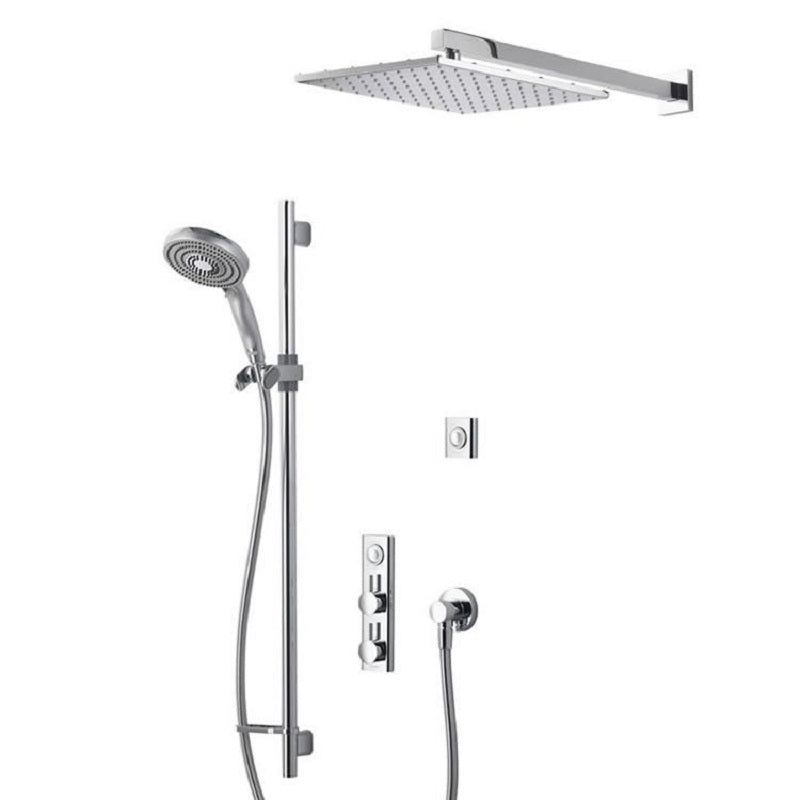 Aqualisa HiQu Dual Outlet Smart Digital Shower with 300mm Square Head & Slider Rail