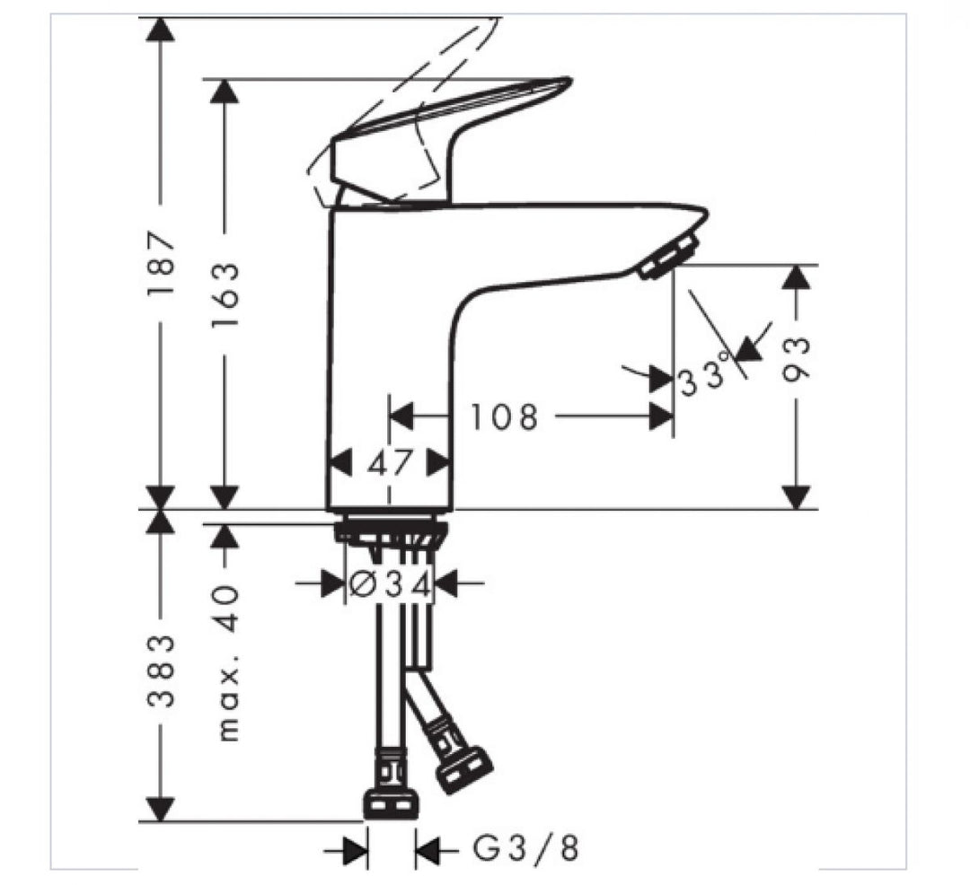 Hansgrohe Logis 100 Basin Mixer