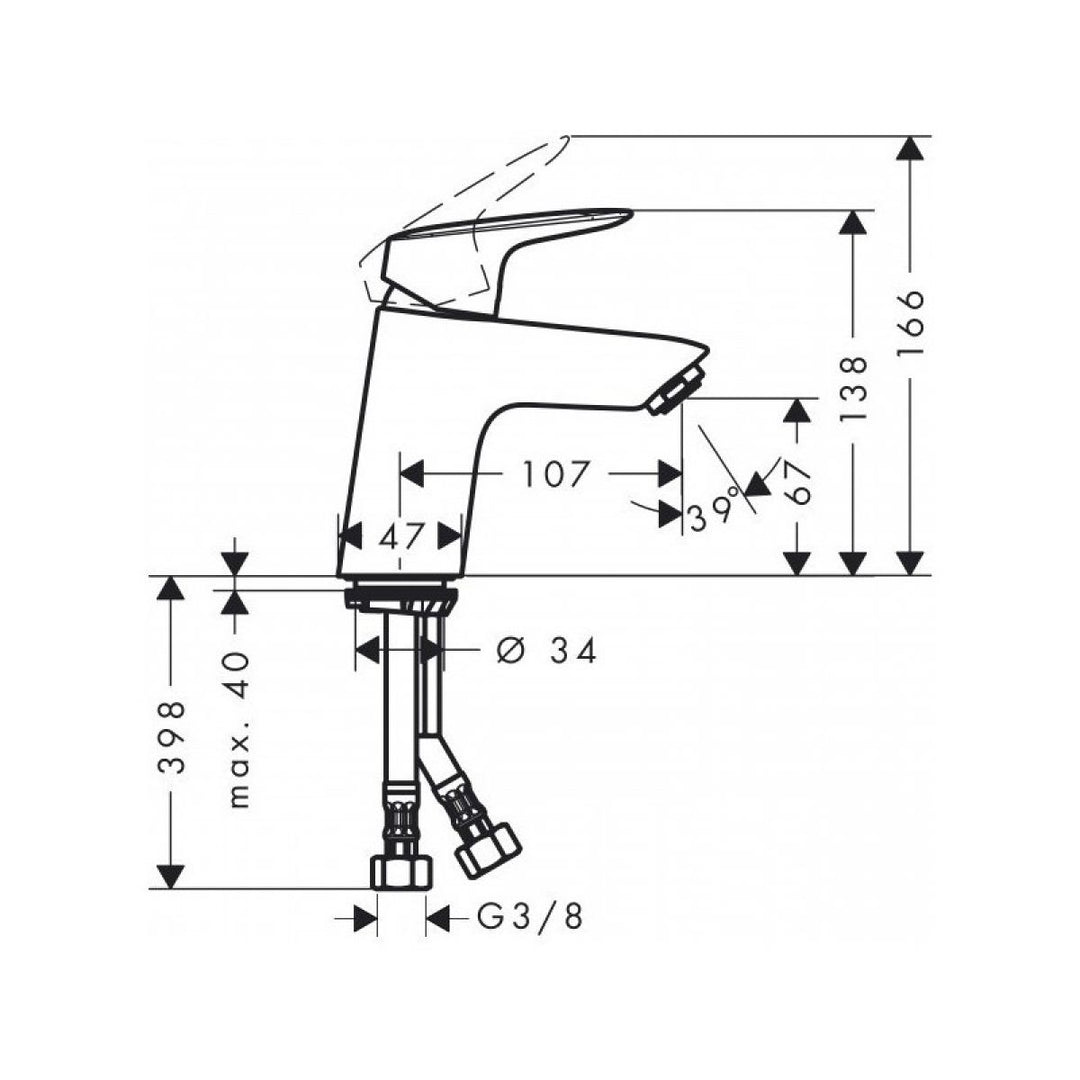 Hansgrohe Logis 70 Basin Mixer In Matt Black