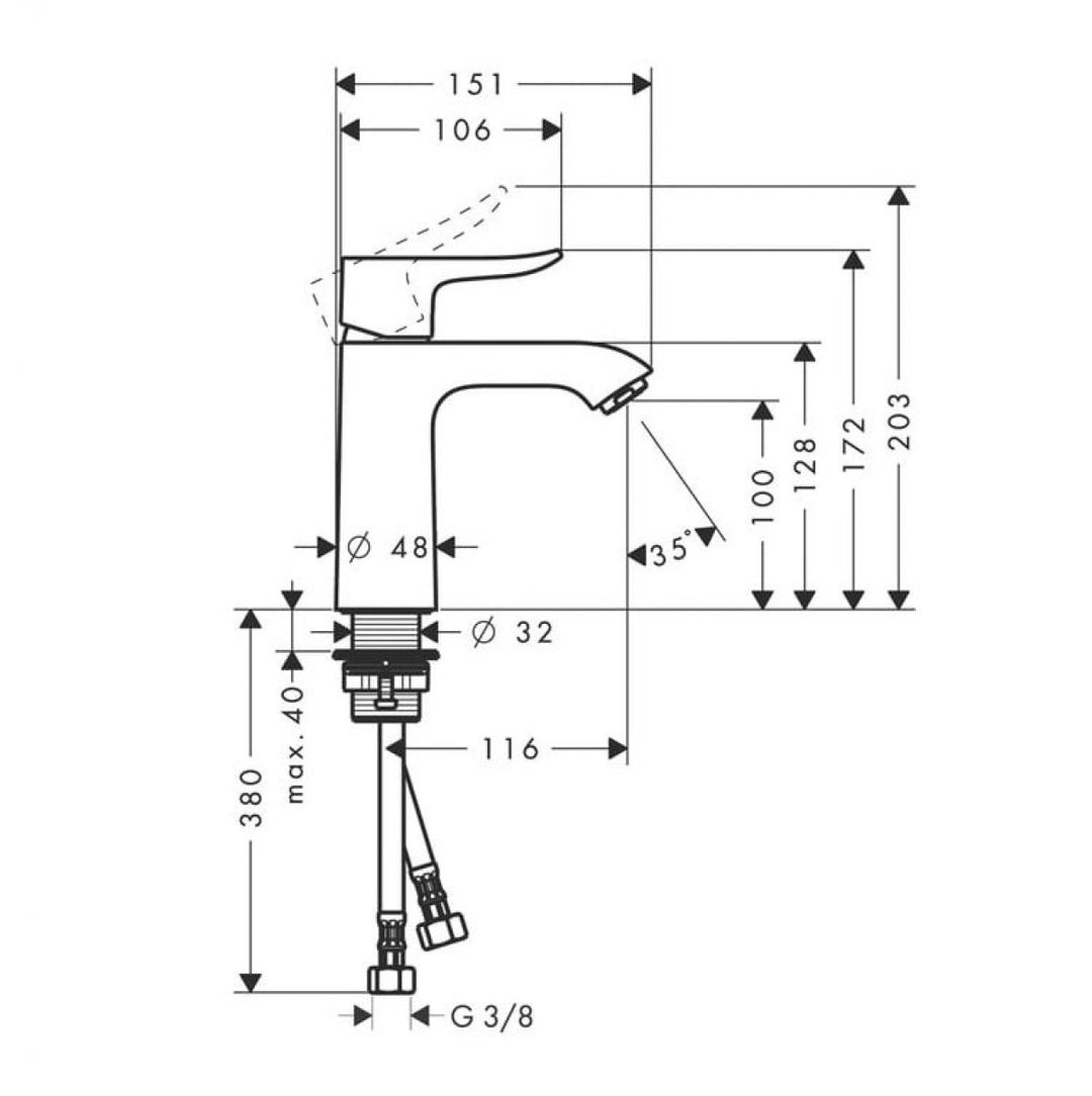 Hansgrohe Metris 110 Basin Mixer