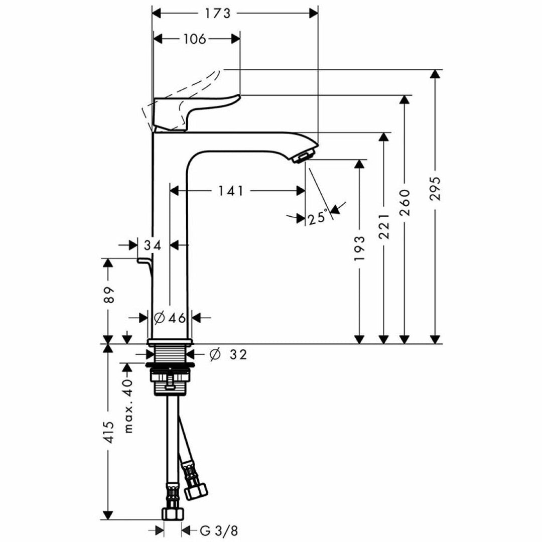 Hansgrohe Metris Basin Mixer 200