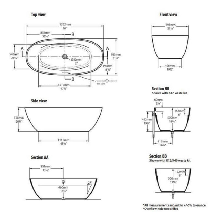 Victoria + Albert Terrassa Freestanding Bath