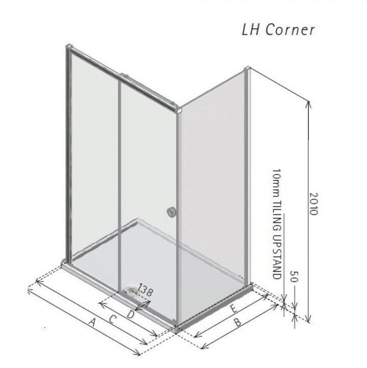 Matki New Radiance Sliding Shower Enclosure & Slimline Tray