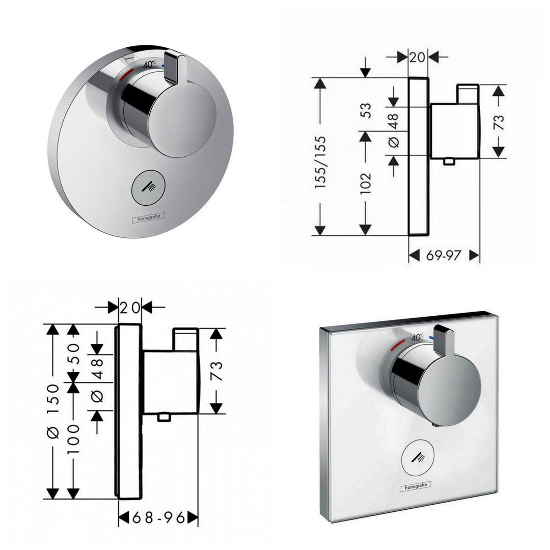 Hansgrohe ShowerSelect Highflow Shower Mixer For Multiple Outlets