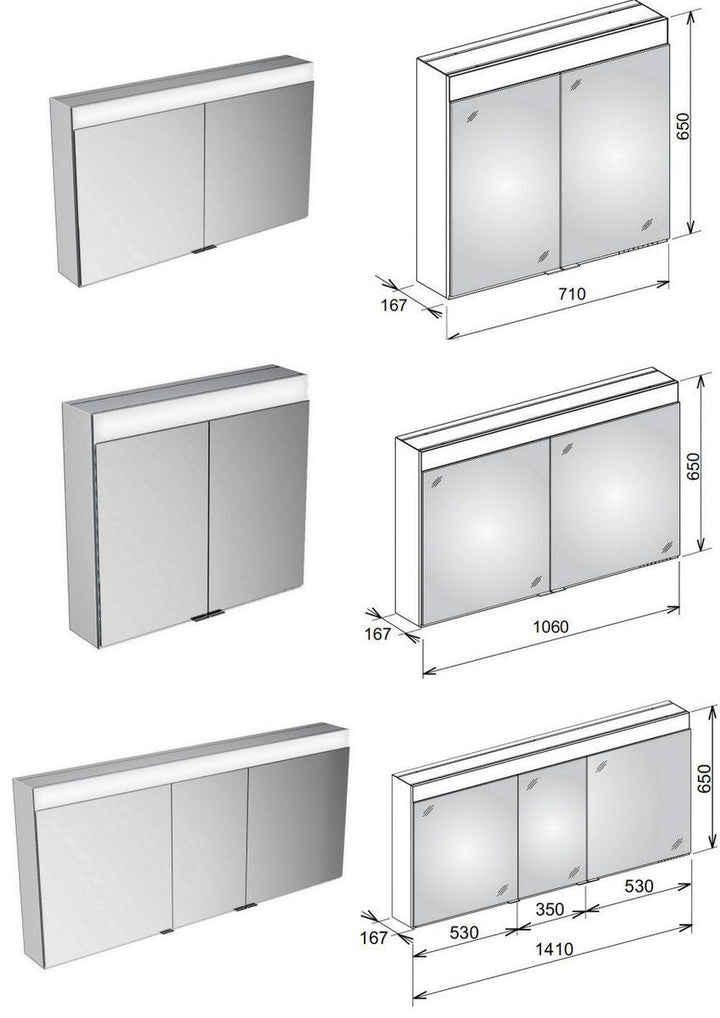 Keuco Edition 400 Wall Mounted Mirror Cabinet