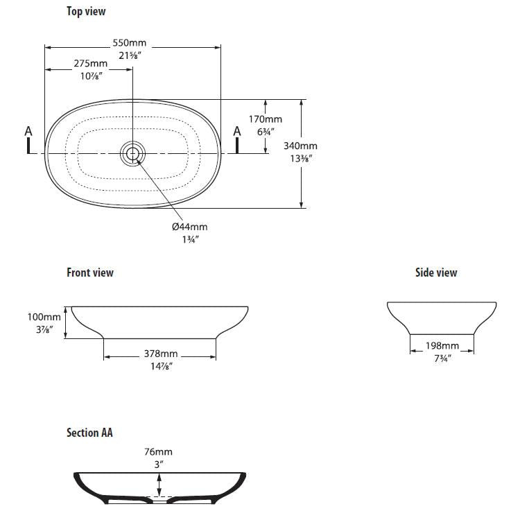 Victoria + Albert Cabrits 55 Countertop Basin