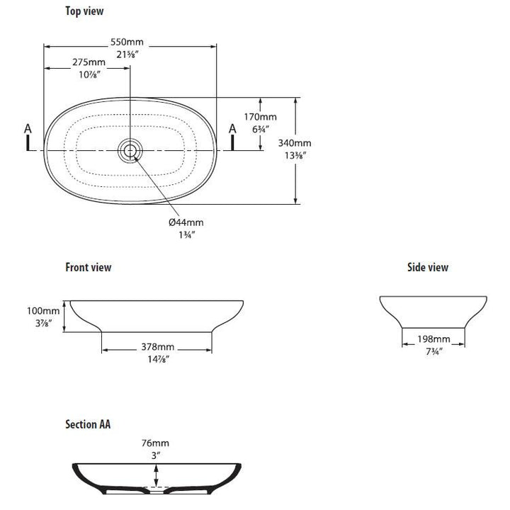 Victoria + Albert Cabrits 55 Countertop Basin