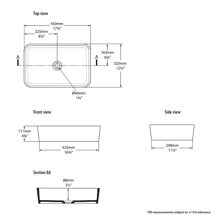 Victoria + Albert Edge 45 Countertop Basin