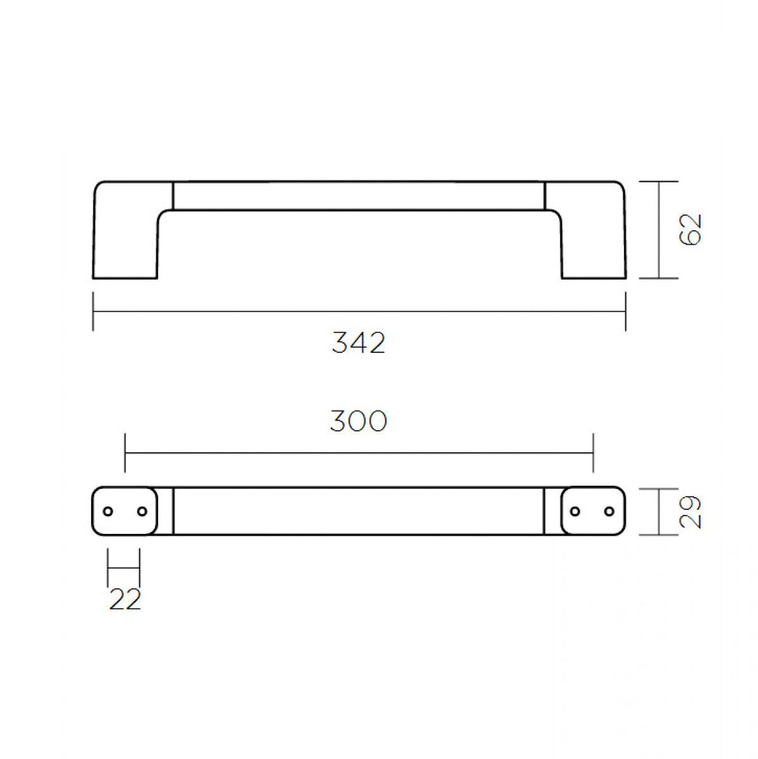 Keuco Moll Grab Bar 300mm