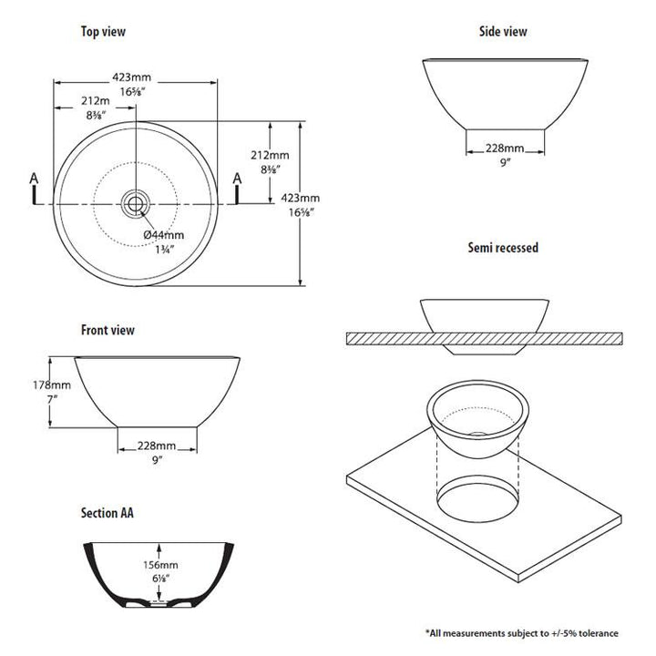 Victoria + Albert Maru 42 Countertop Basin