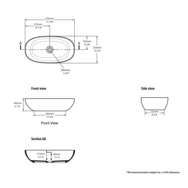 Victoria + Albert Barcelona 55 Countertop Basin