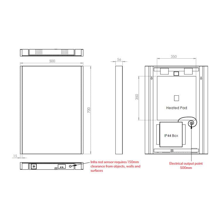 HIB Connect 50 LED Bluetooth Mirror