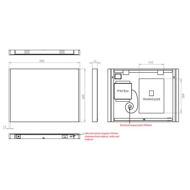 HIB Connect 80 LED Bluetooth Mirror